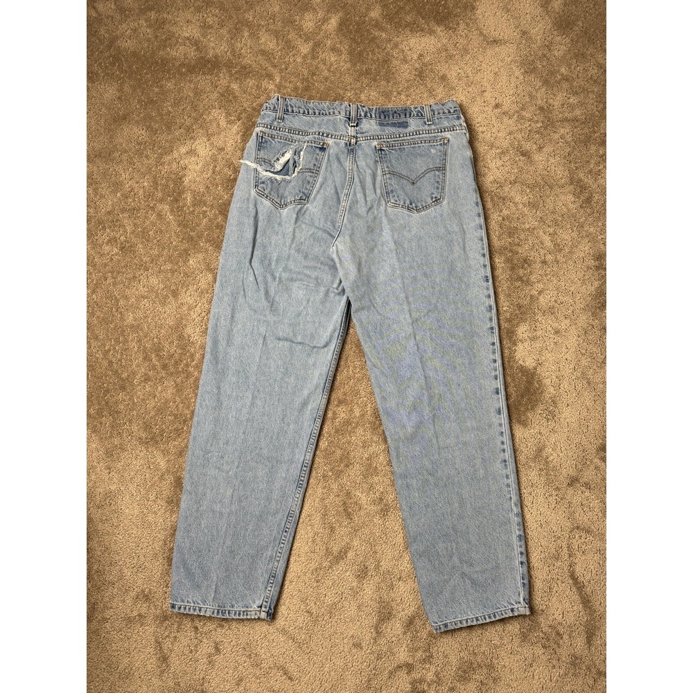 Vintage LEVIS USA 40553-1714 Denim Blue Jeans Levi Strauss White‎ Tab W38 L32